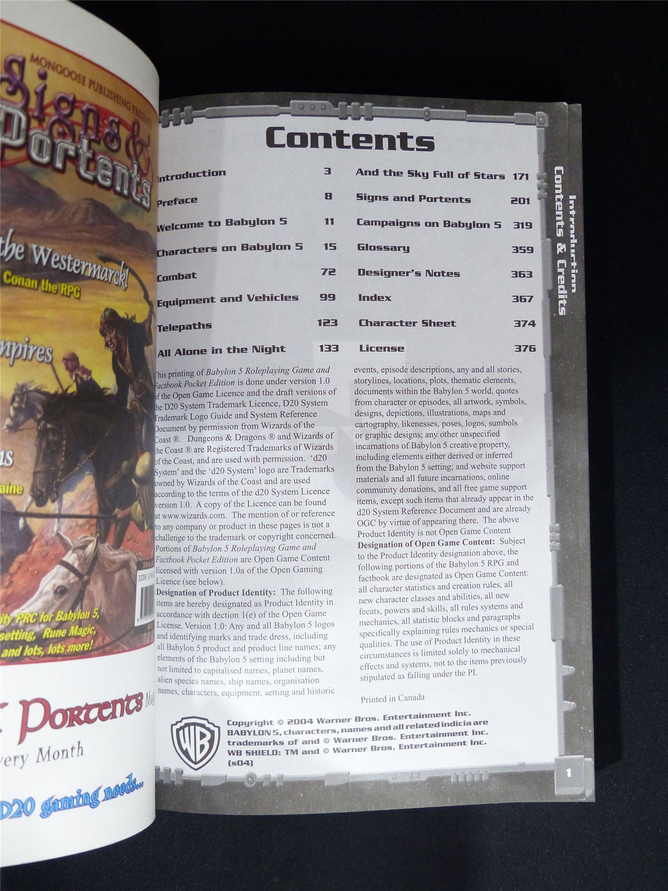 Babylon 5 Roleplaying Game Pocket Edition - Roleplay Softback #1WS