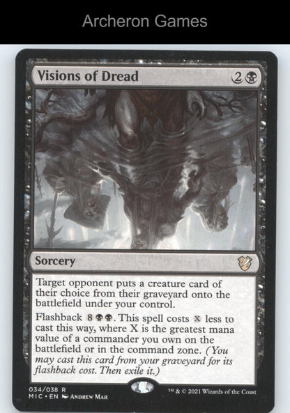 Visions of Dread 34 R MTG Card Commander: Innistrad: Midnight Hunt