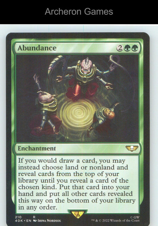Abundance (Surge Foil) 210 R MTG Card NM/EX+