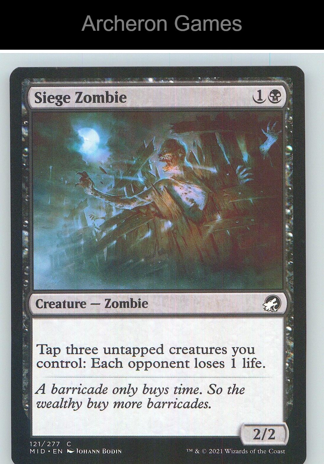 Siege Zombie MID 121 C MTG Card NM/EX+