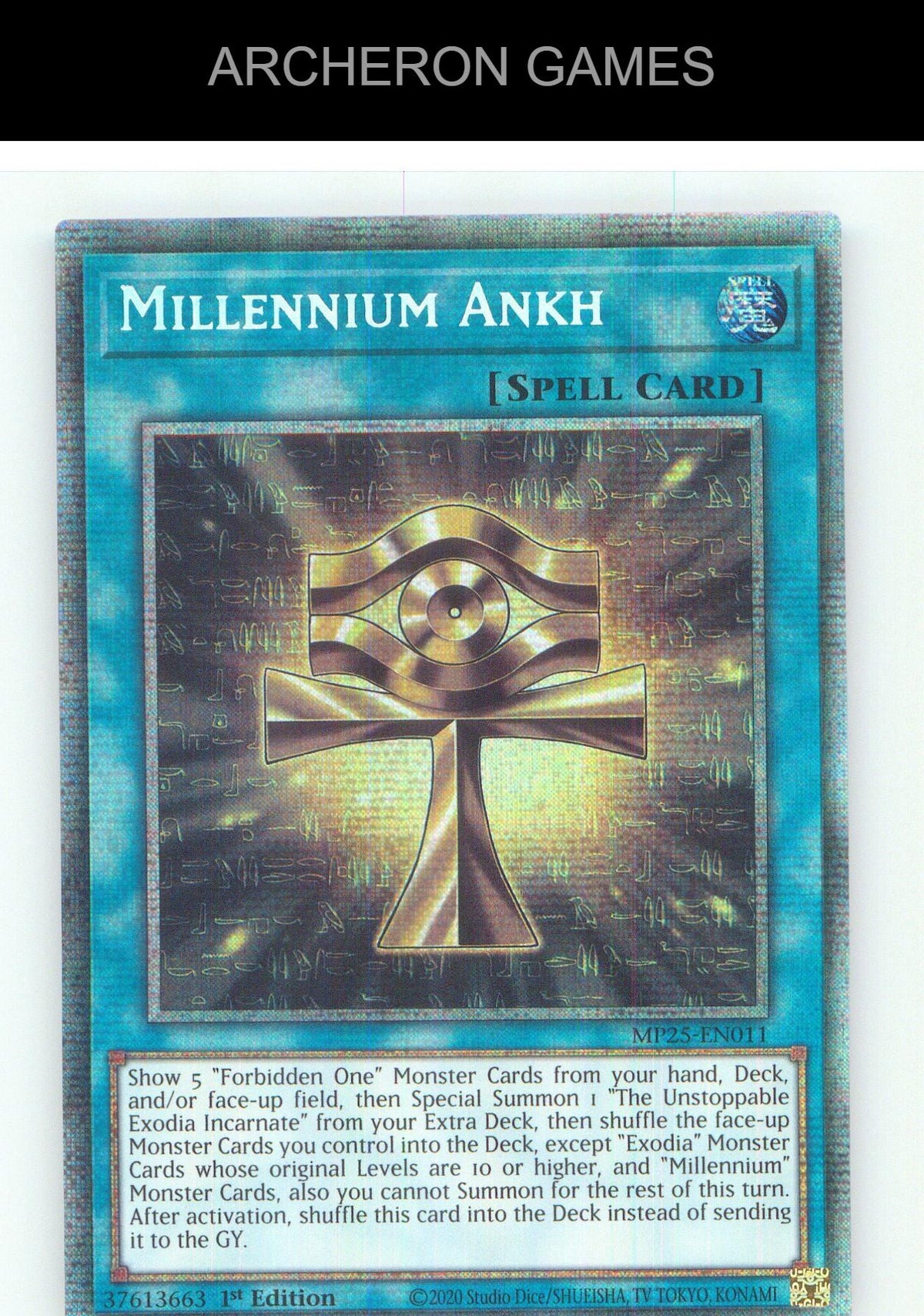 Millennium Ankh Starlight Rare YUGIOH Card 1st Edition