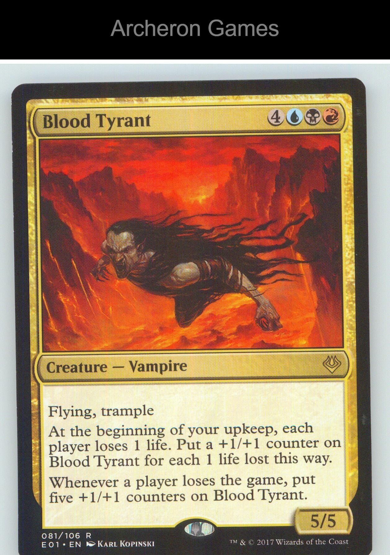 Blood Tyrant E01 81 R MTG Card NM/EX+