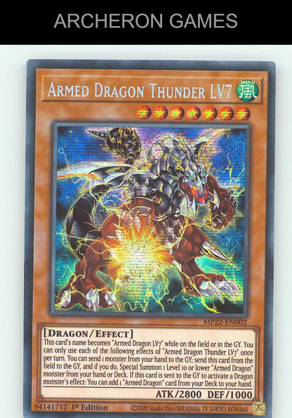 Armed Dragon Thunder LV7 SEC YUGIOH Card