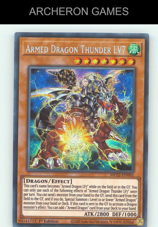 Armed Dragon Thunder LV7 SEC YUGIOH Card