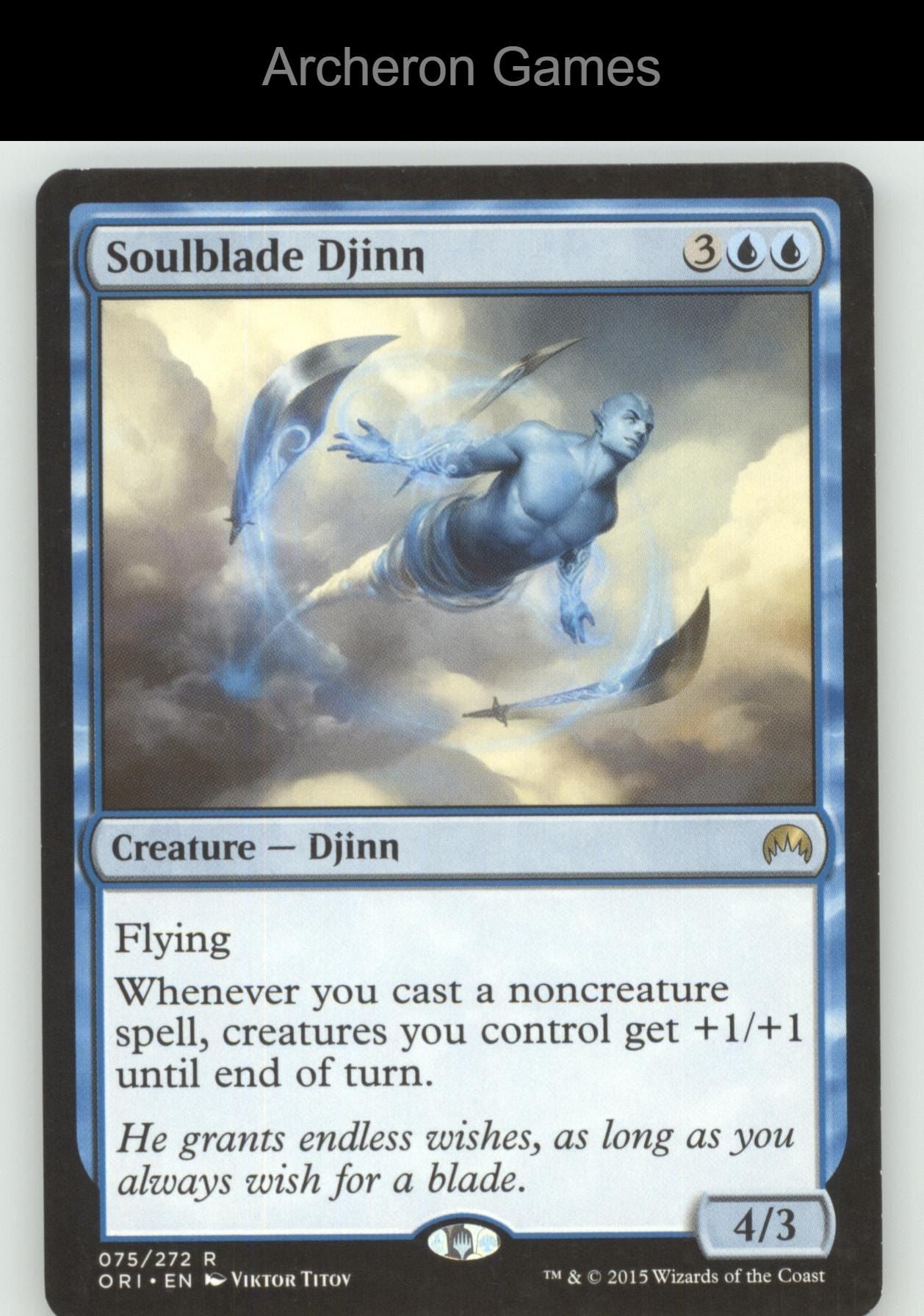 Soulblade Djinn 75 R MTG Card Magic Origins
