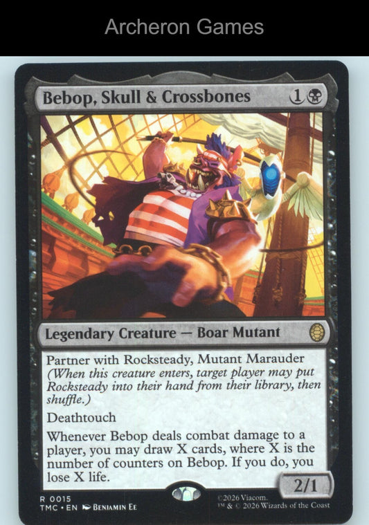 Bebop, Skull & Crossbones TMC 15 MTG Card Commander:Teenage Mutant Ninja Turtles