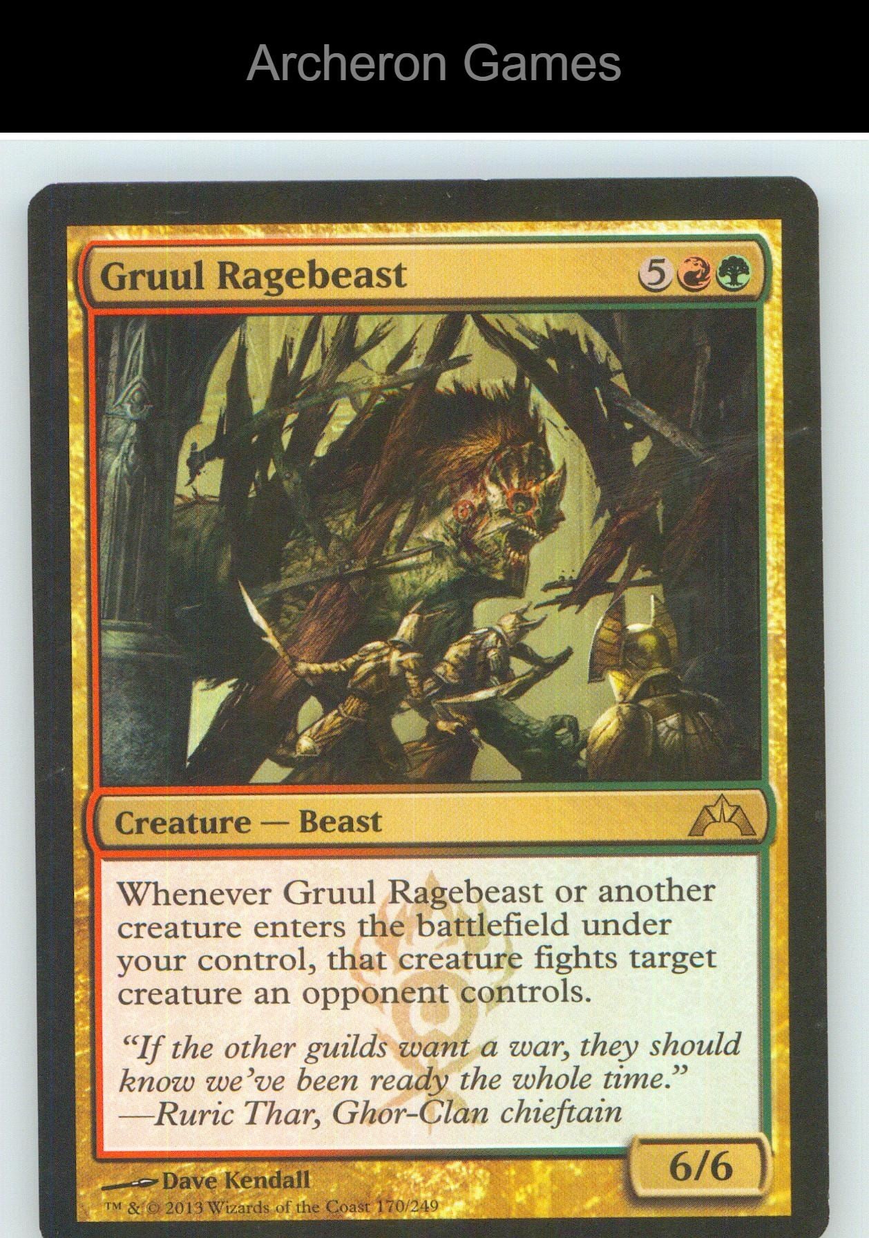 Gruul Ragebeast GTC 170 R MTG Card NM/EX+