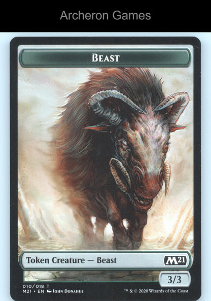 Beast Token 10 Token MTG Card Core Set 2021