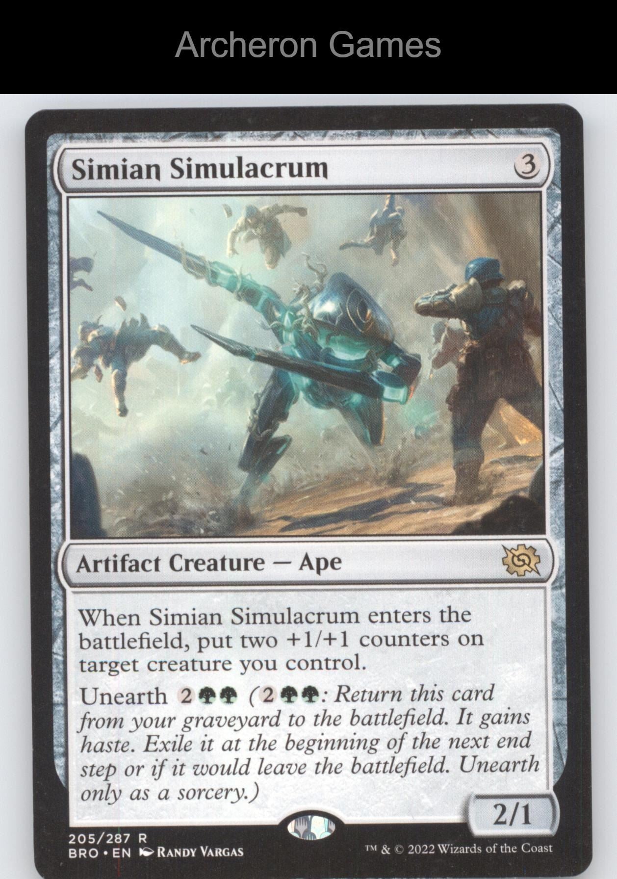 Simian Simulacrum 205 R MTG Card Promo Pack: The Brothers' War