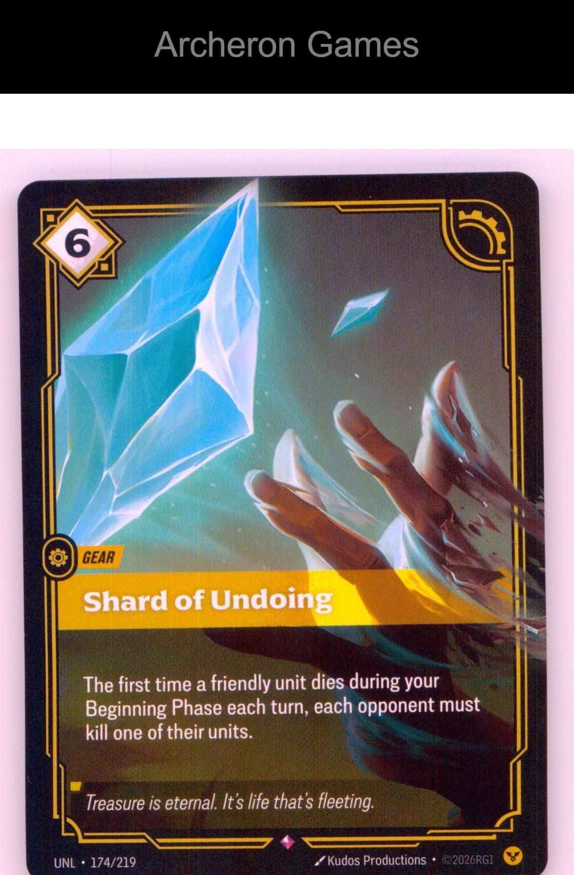 Shard of Undoing UNL 174/219 R Unleashed Riftbound Card