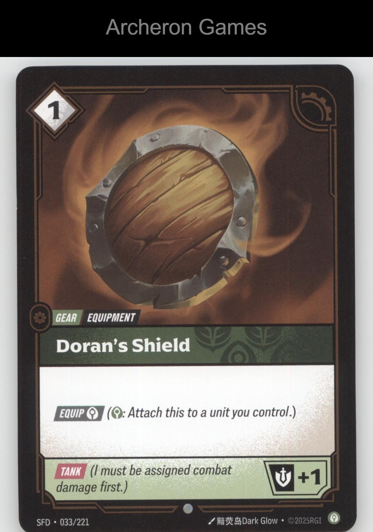 Doran's Shield SFD 033/221 C  Card Spiritforged