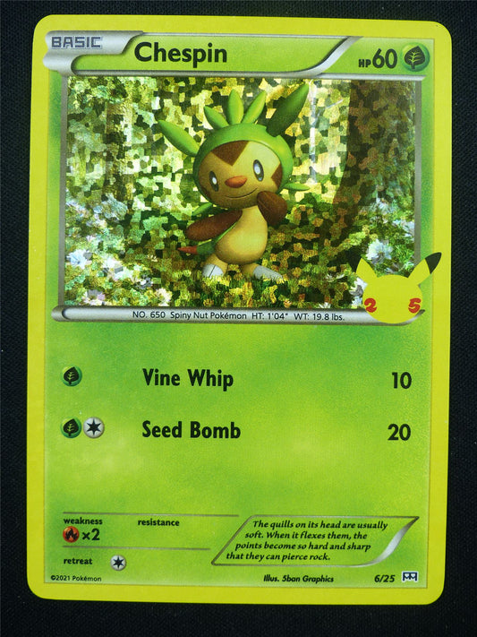 Chespin 6/25 Promo Holo - Pokemon Card #OD