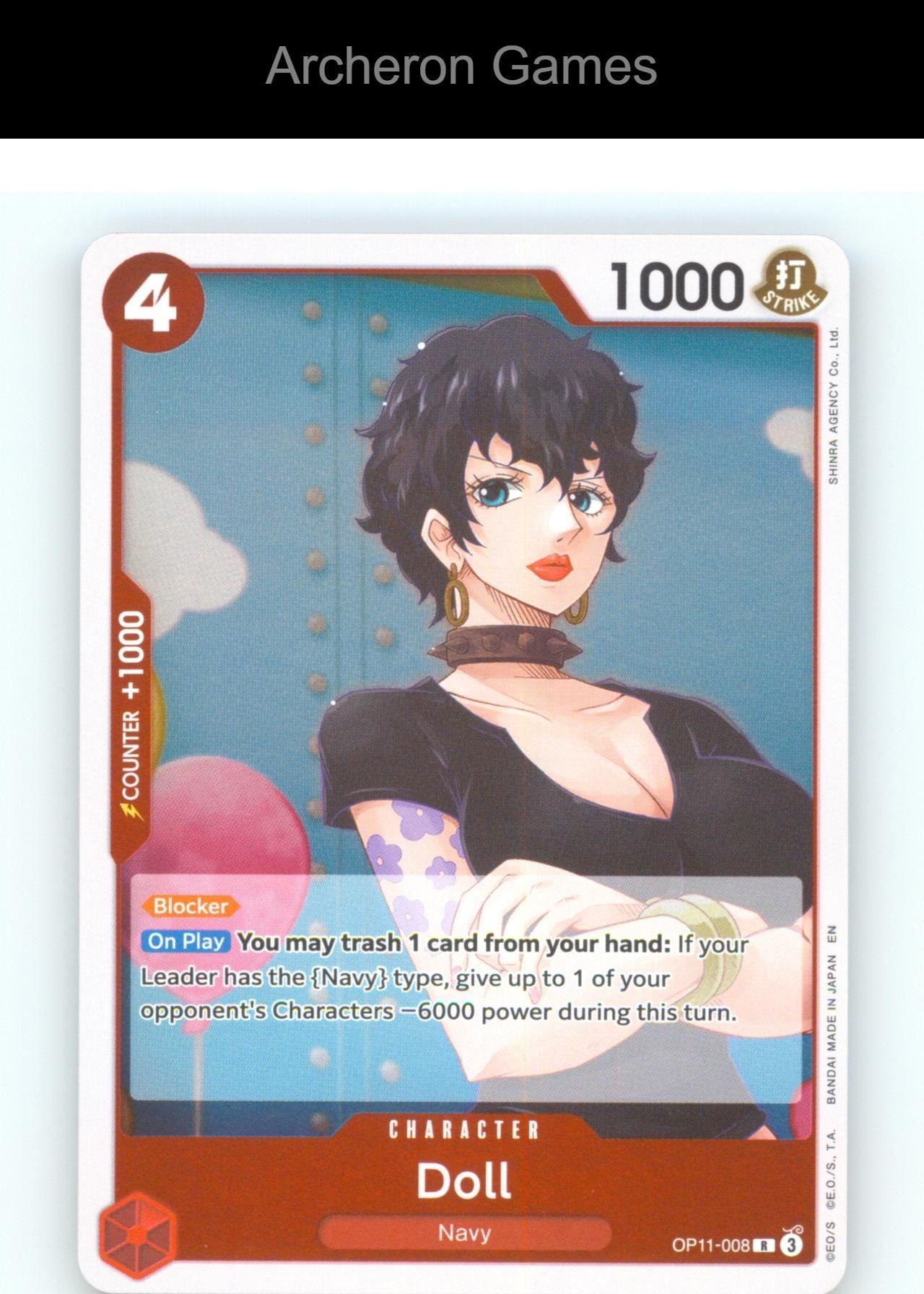 Doll OP11-008 R One Piece Card NM/EX+ Foil