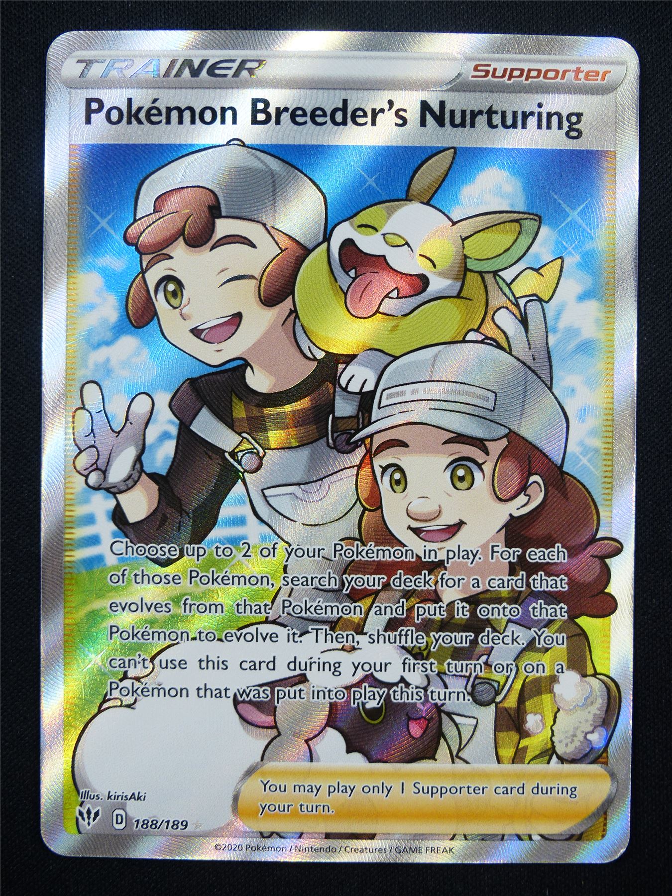 Pokemon Breeder's Nurturing 188/189 Textured Holo - Pokemon Card #NK