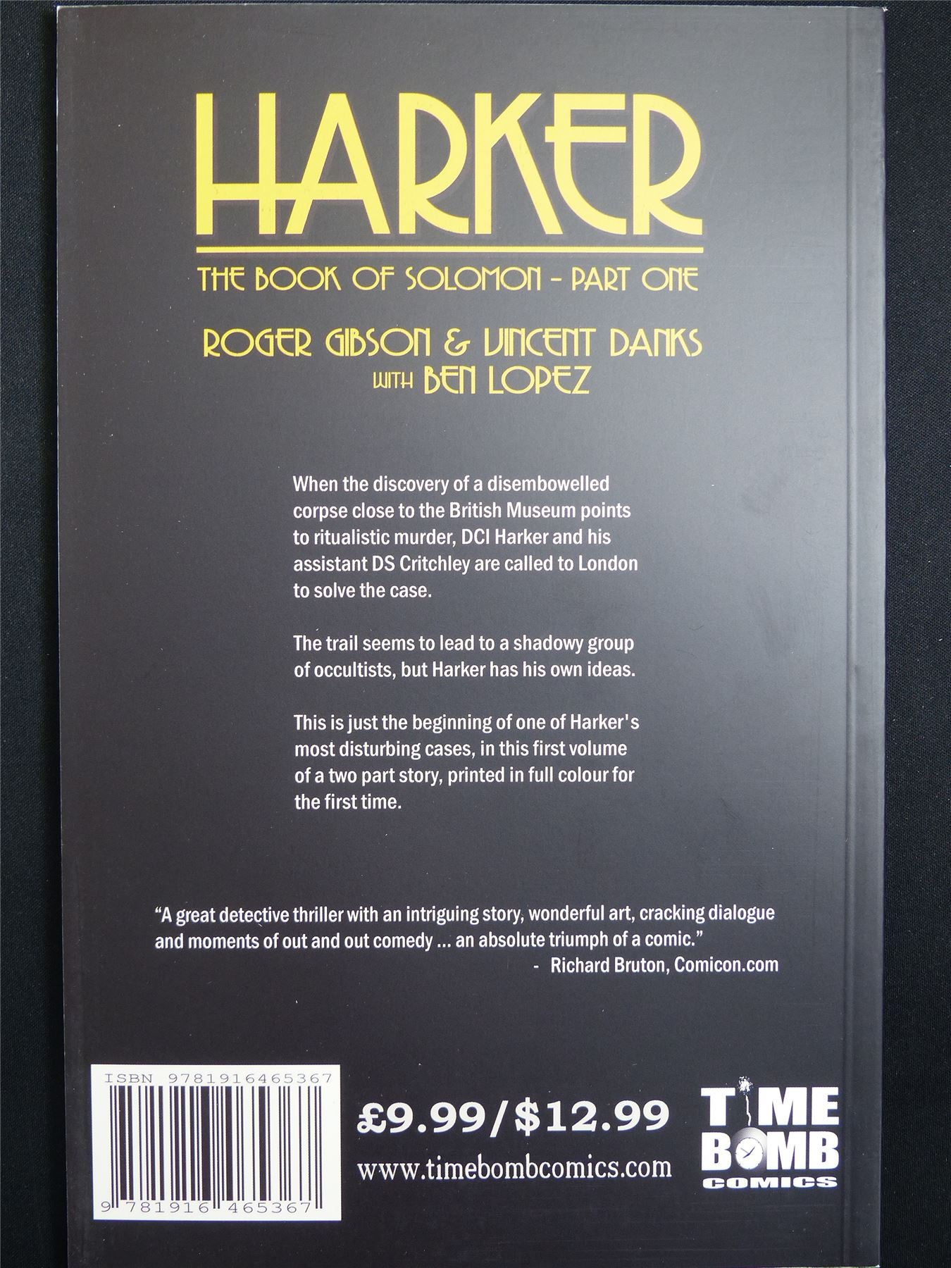 Harker The Book of Solomon part one - Time Bomb Graphic Softback #42M