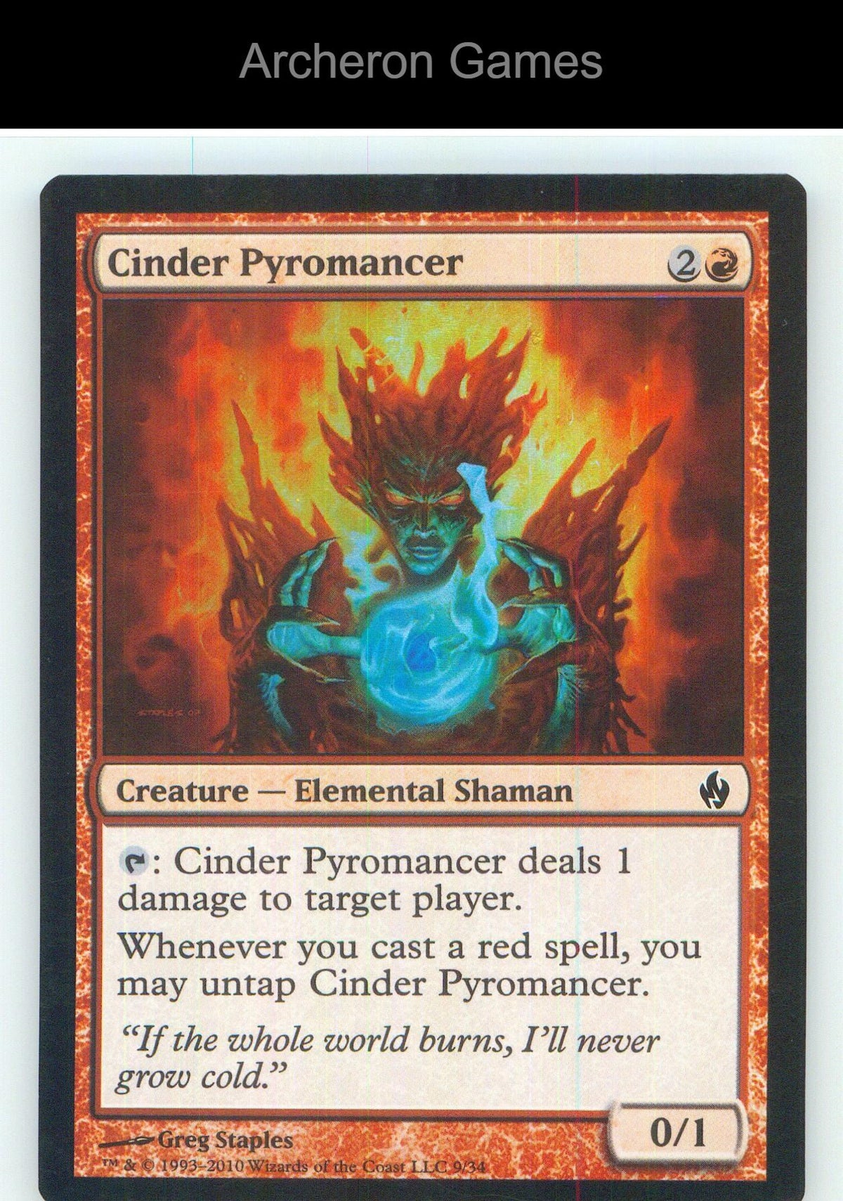 Cinder Pyromancer PD2 9 C MTG Card NM/EX+ Foil