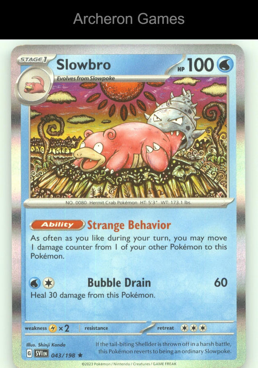 Pokemon Card Slowbro SVI 043/198 R Scarlet & Violet Holo