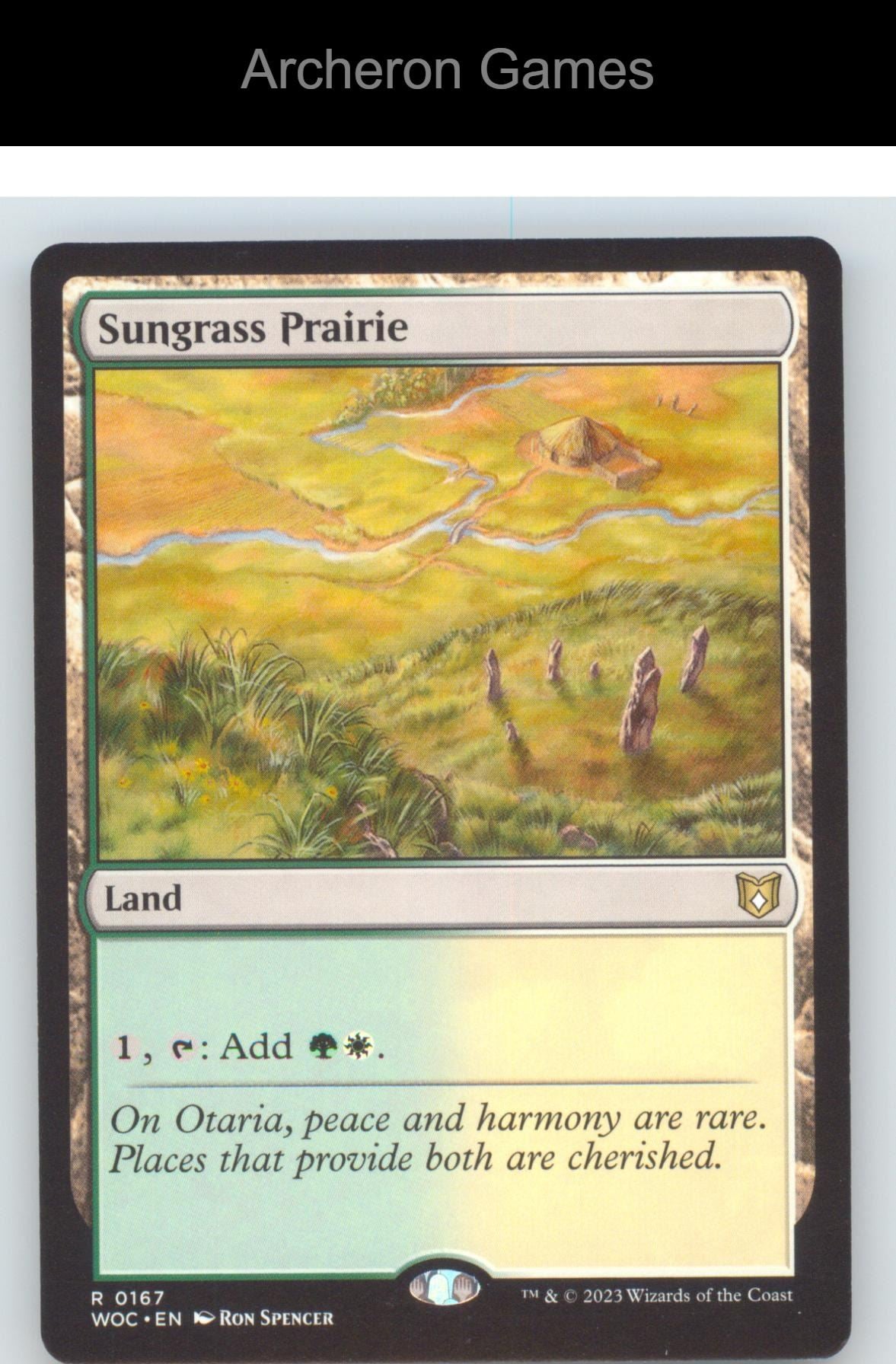 Sungrass Prairie WOC 167 R MTG Card NM/EX+