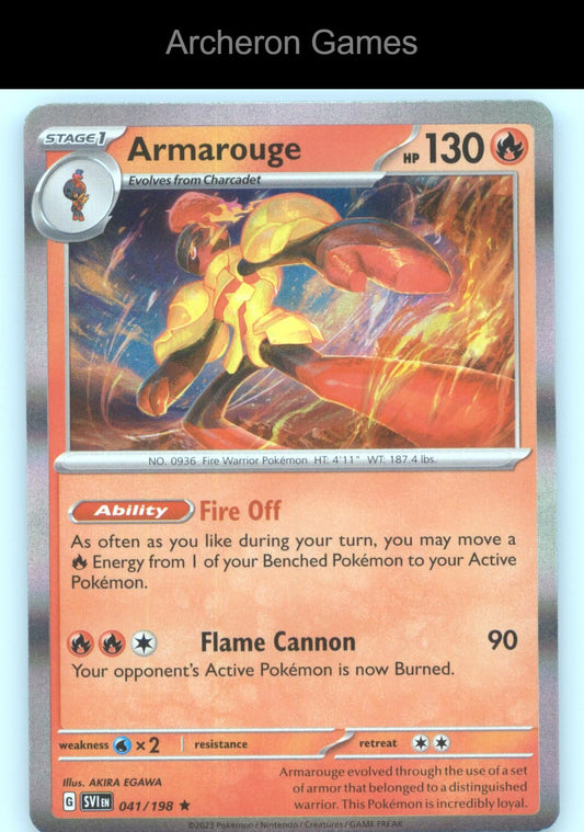 Pokemon Card Armarouge SVI 041/198 R Scarlet & Violet Holo