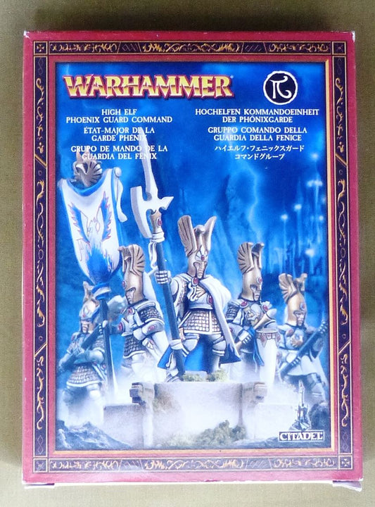 High Elf Phoenix Guard Command Classic Metal - High Elves - Warhammer Old World #6X5