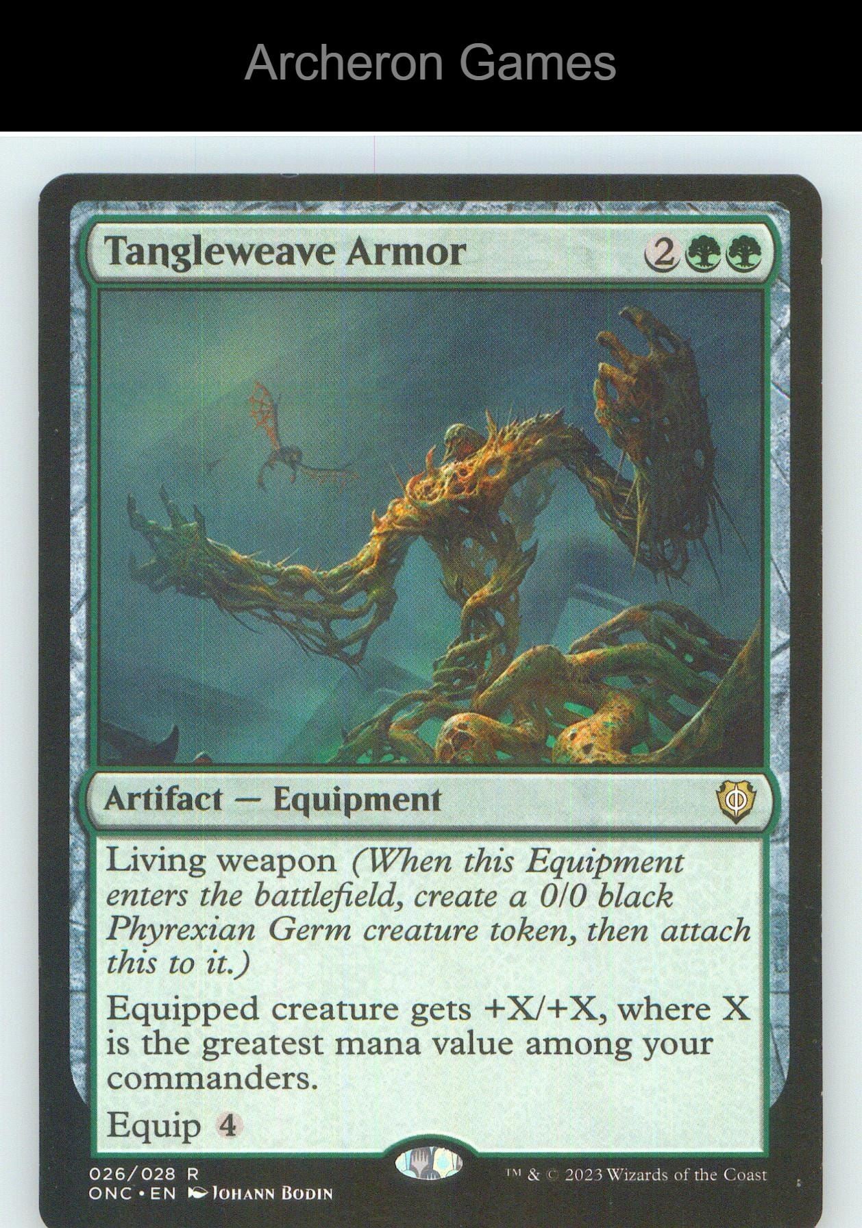 Tangleweave Armor ONC 26 R MTG Card NM/EX+