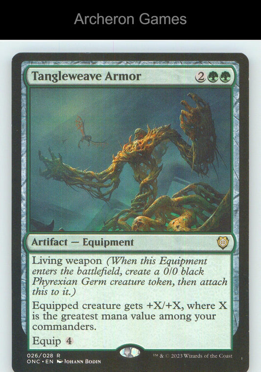 Tangleweave Armor ONC 26 R MTG Card NM/EX+