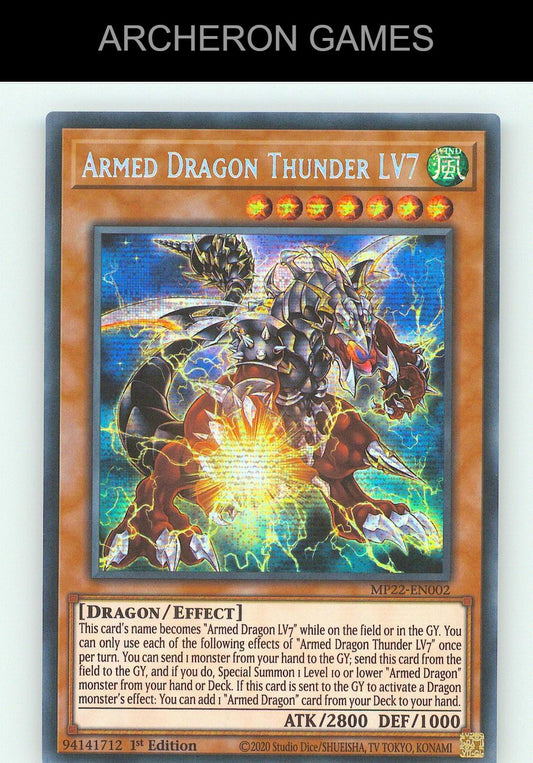 Armed Dragon Thunder LV7 SEC YUGIOH Card