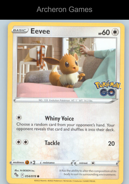 Pokemon Card Eevee PGO 054/078 C Pokemon GO