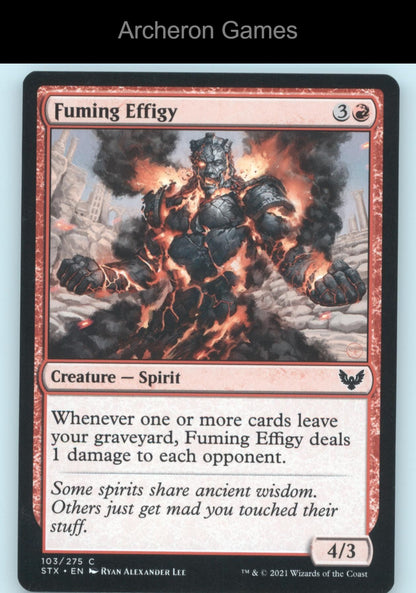 Fuming Effigy 103 C MTG Card Strixhaven: School of Mages