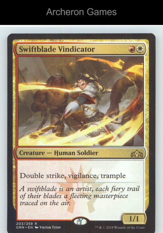 Swiftblade Vindicator GRN 203 R MTG Card NM/EX+