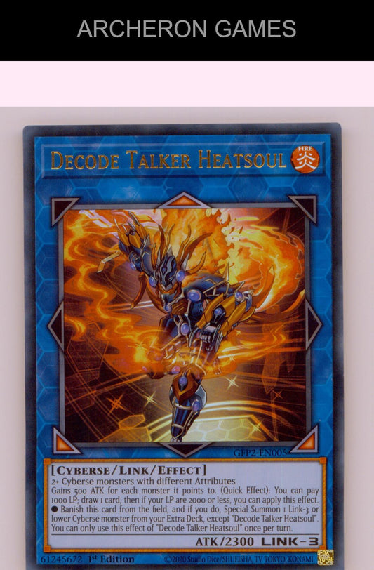 Decode Talker Heatsoul (UR) Ultra Rare YUGIOH Card 1st Edition