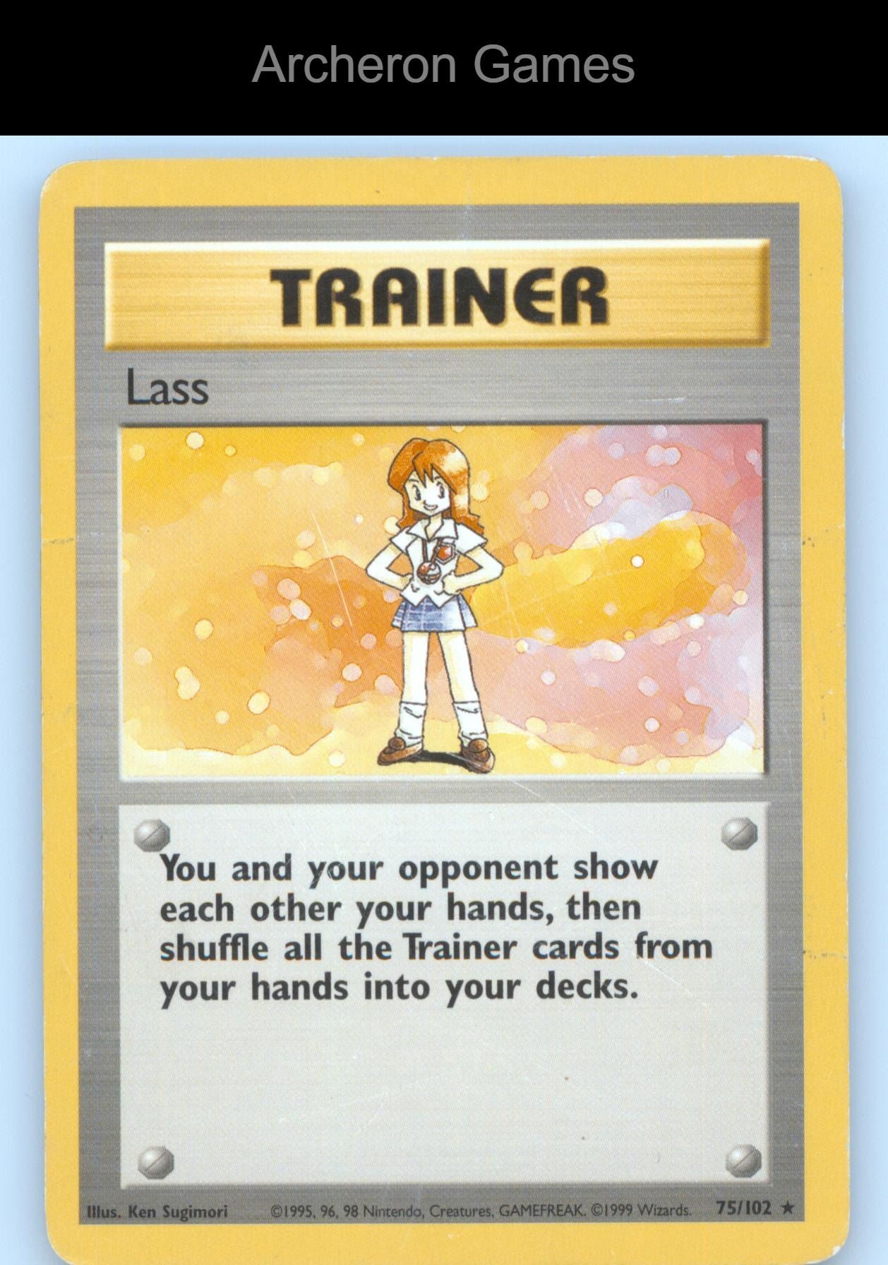 Pokemon Card Lass BS 75/102 R Base Set Unlimited