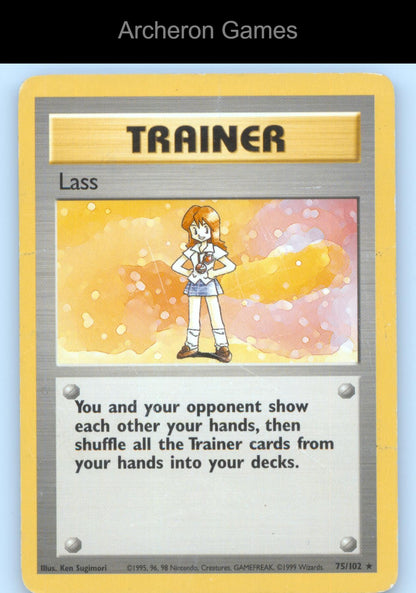 Pokemon Card Lass BS 75/102 R Base Set Unlimited