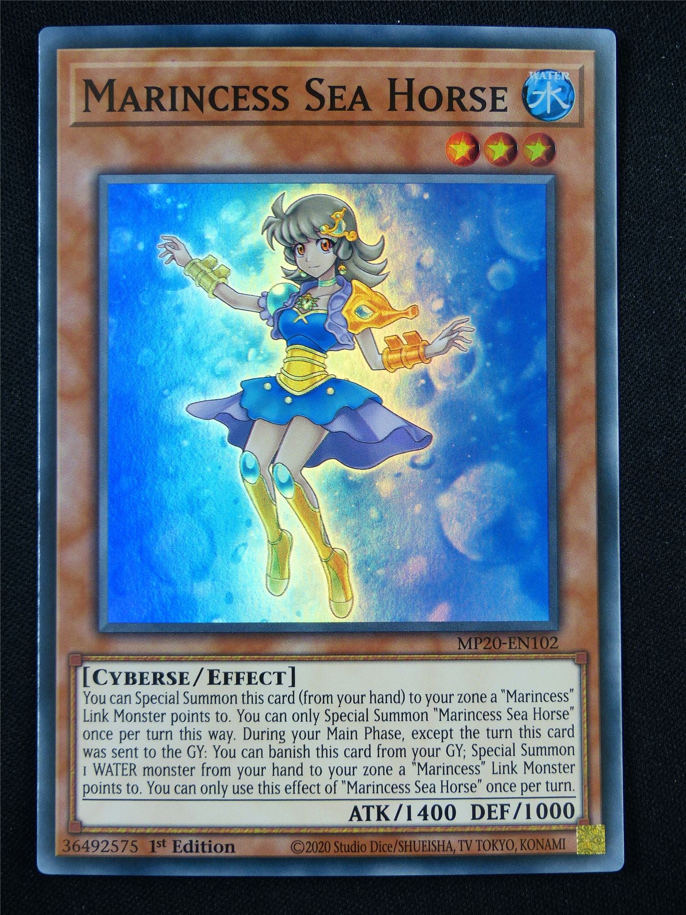 Marincess Sea Horse MP20 Super Rare - 1st ed Yugioh Card #FP