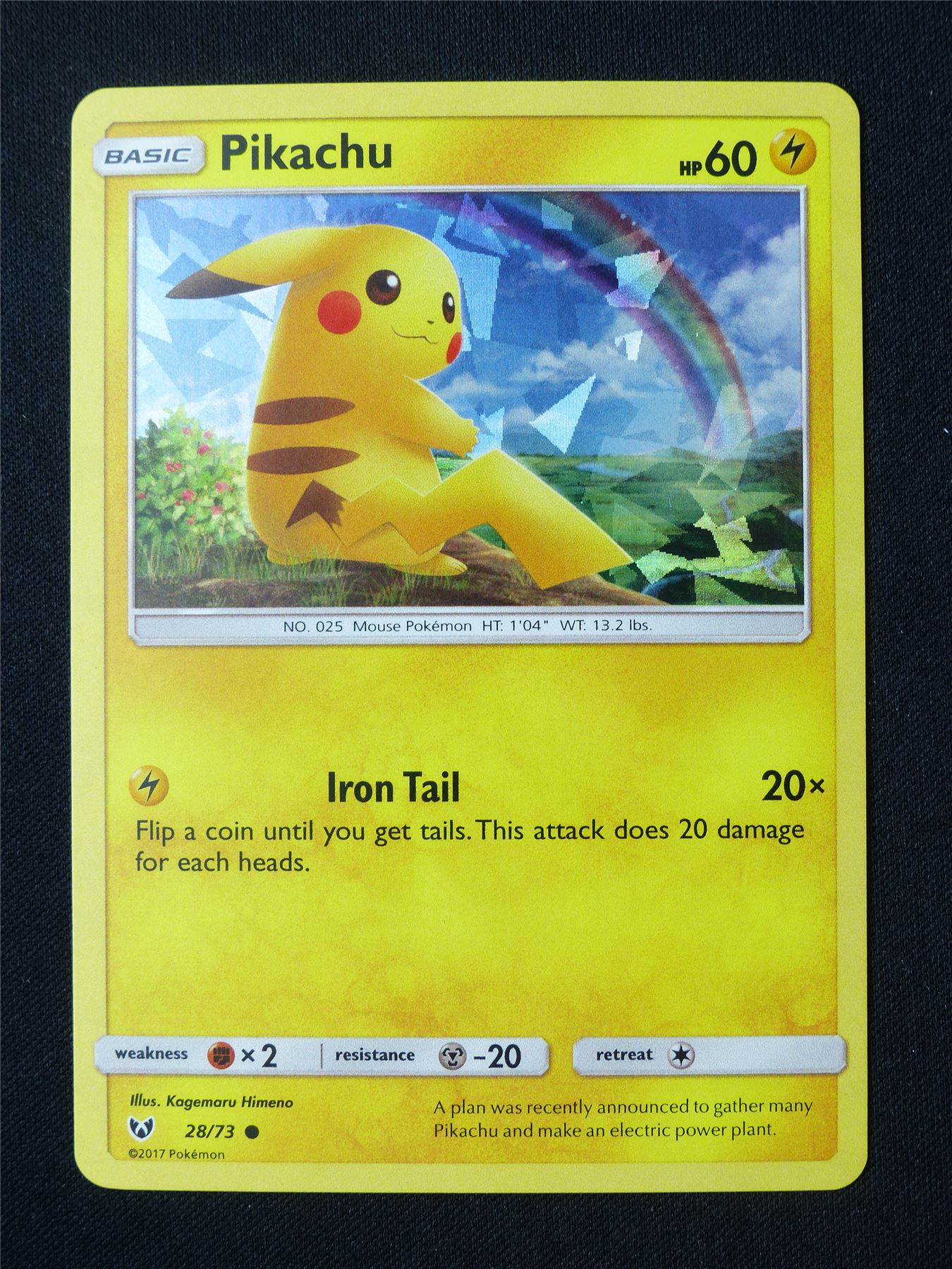 Pikachu 28/73 Cracked Ice Holo - Pokemon Card #2RW