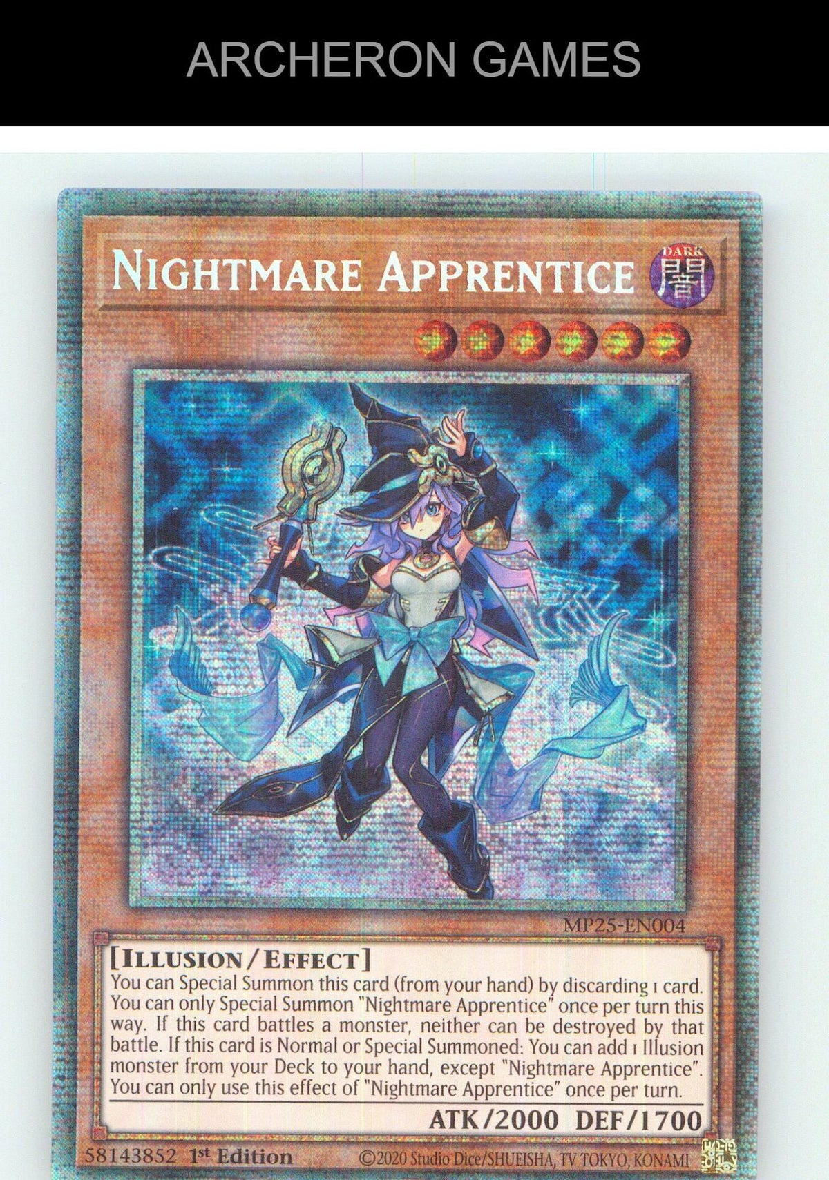 Nightmare Apprentice Starlight Rare YUGIOH Card 1st Edition