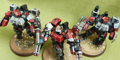 XV8 Crisis Battlesuit Team painted - Tau Empire - Warhammer 40K #YC
