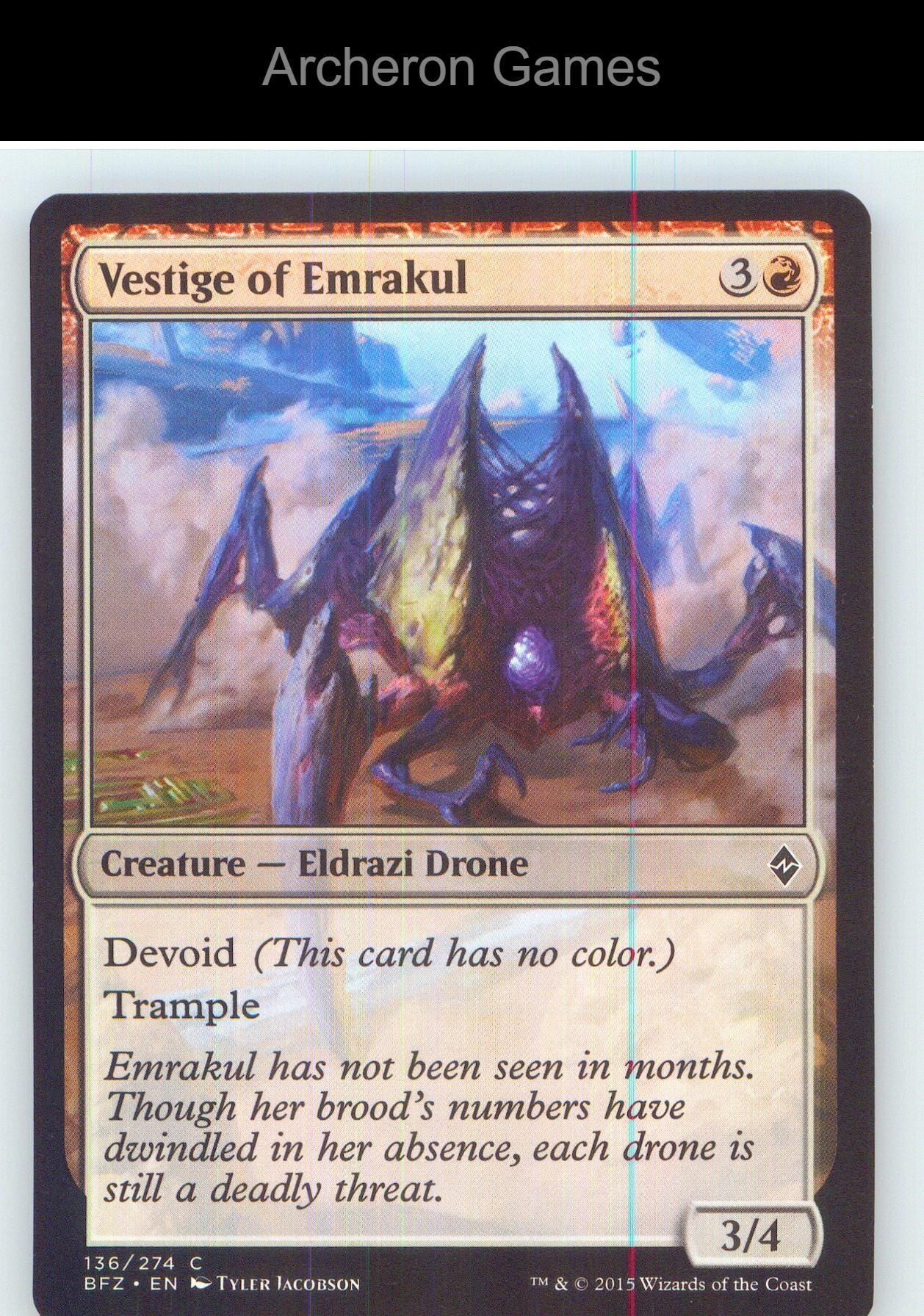 Vestige of Emrakul BFZ 136 C MTG Card NM/EX+