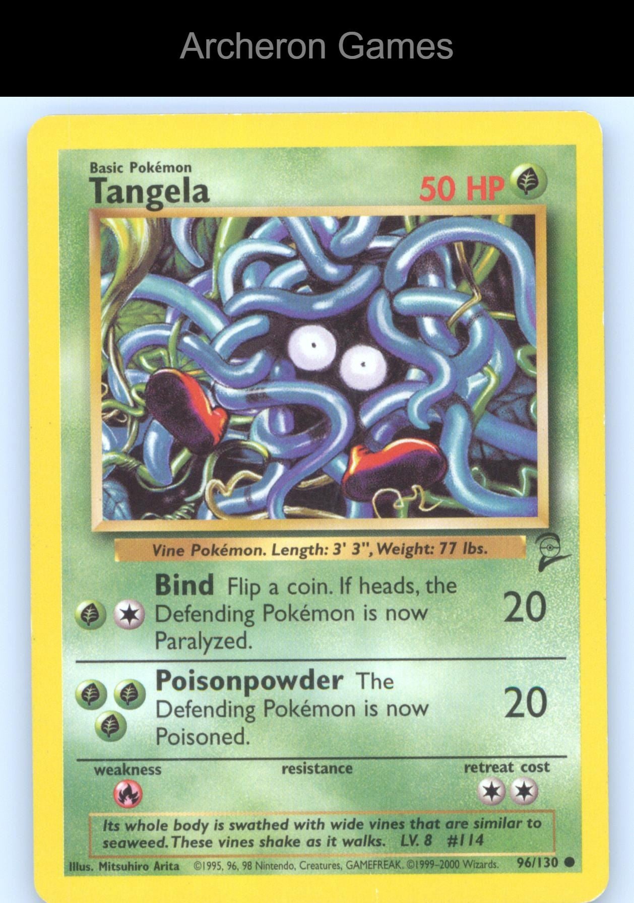 Pokemon Card Tangela B2 96/130 C Base Set 2
