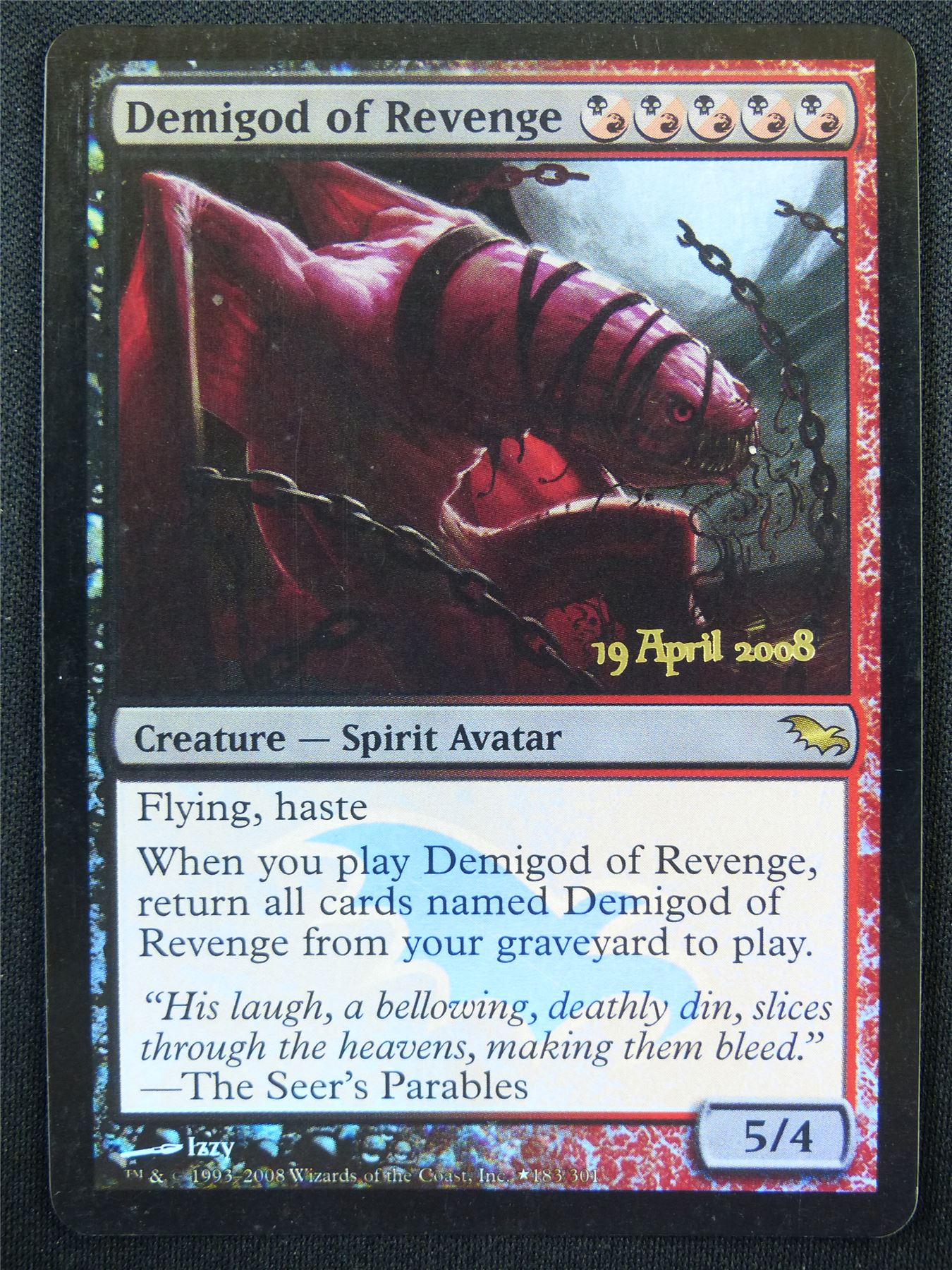 Demigod of Revenge Pre-Release Promo Foil - SHM - Mtg Card #1CR