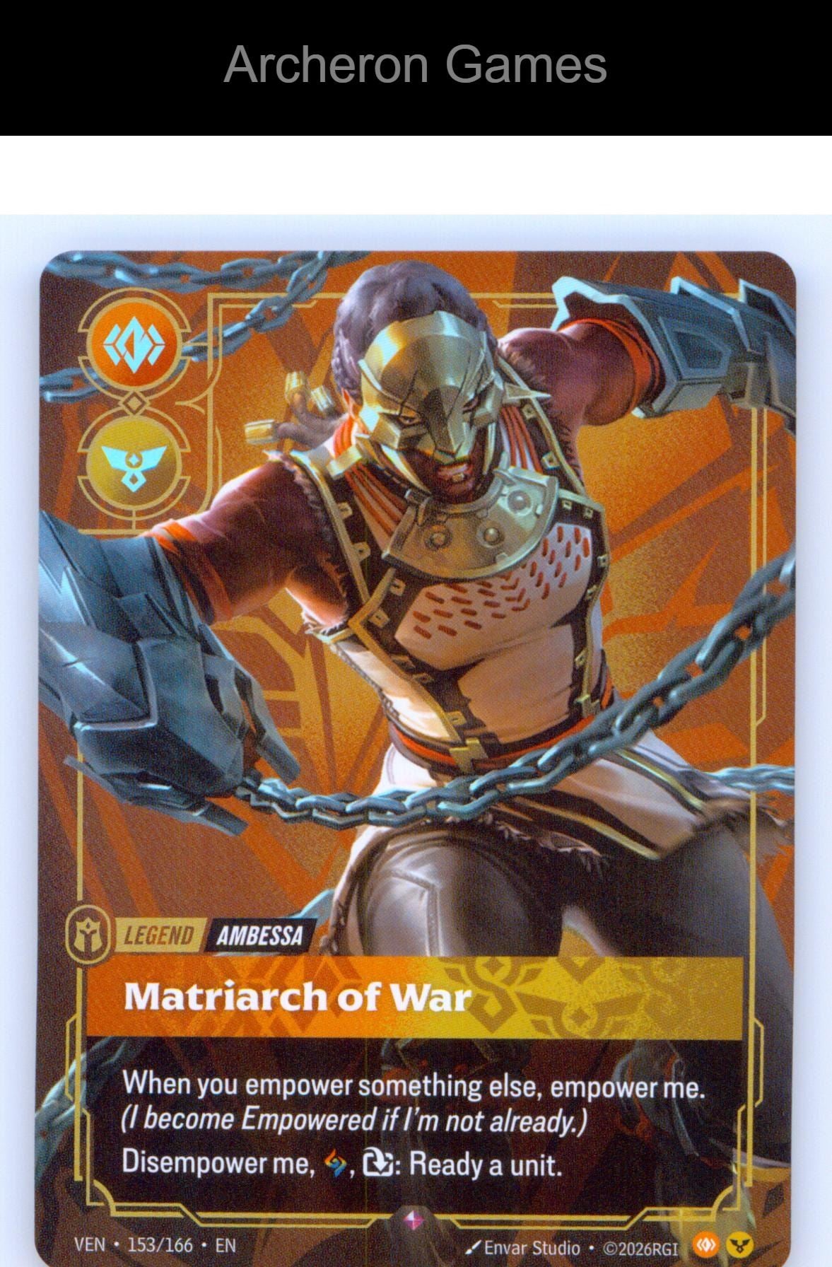 Ambessa - Matriarch of War VEN 153/166 R Vendetta Riftbound Card