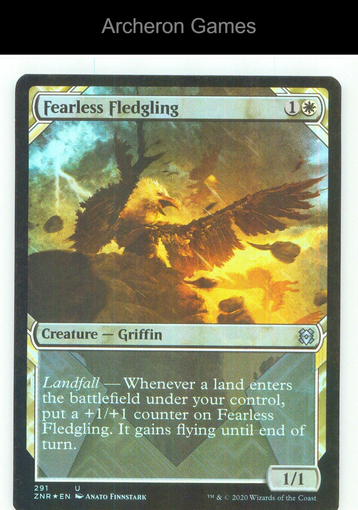 Fearless Fledgling (Showcase) ZNR 291 UC MTG Card NM/EX+ Foil