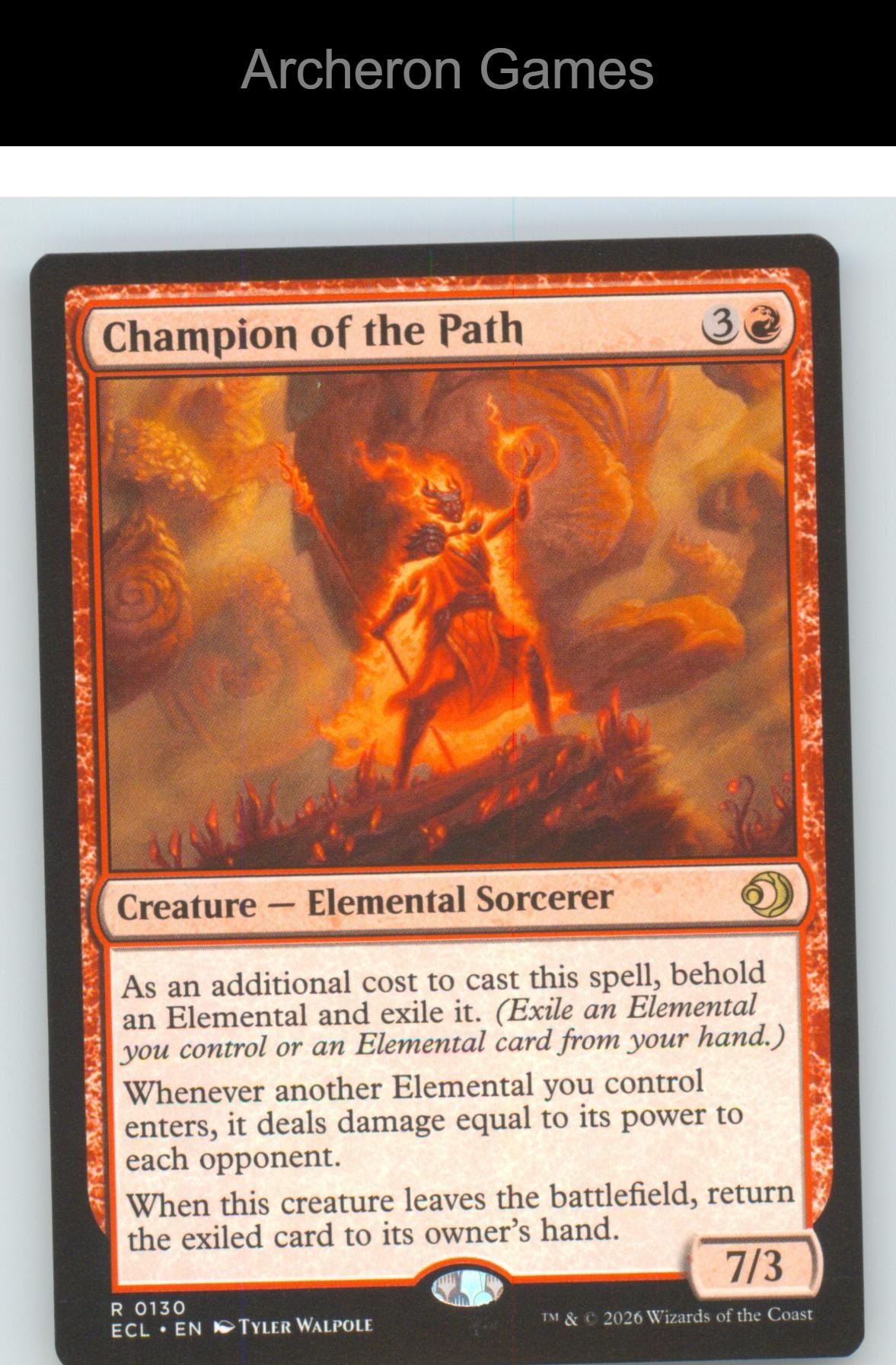 Champion of the Path ECL 130 R MTG Card NM/EX+