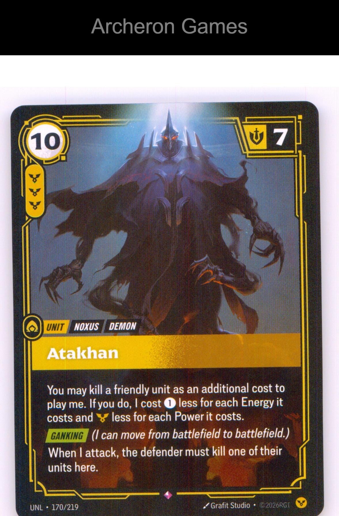 Atakhan UNL 170/219 R Unleashed Riftbound Card