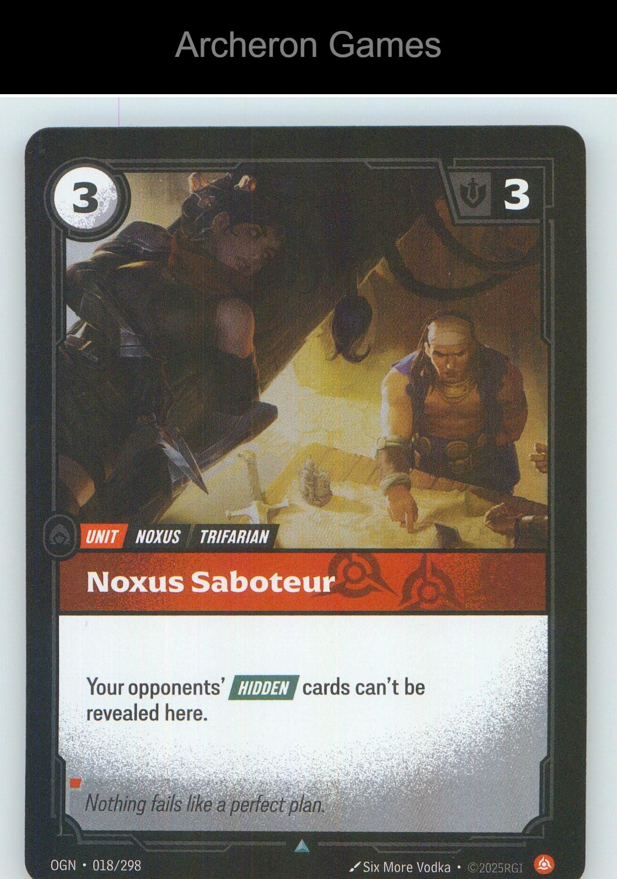 Noxus Saboteur OGN 018/298 UC Origins Riftbound Card