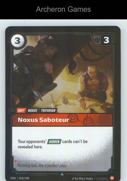 Noxus Saboteur OGN 018/298 UC Origins Riftbound Card