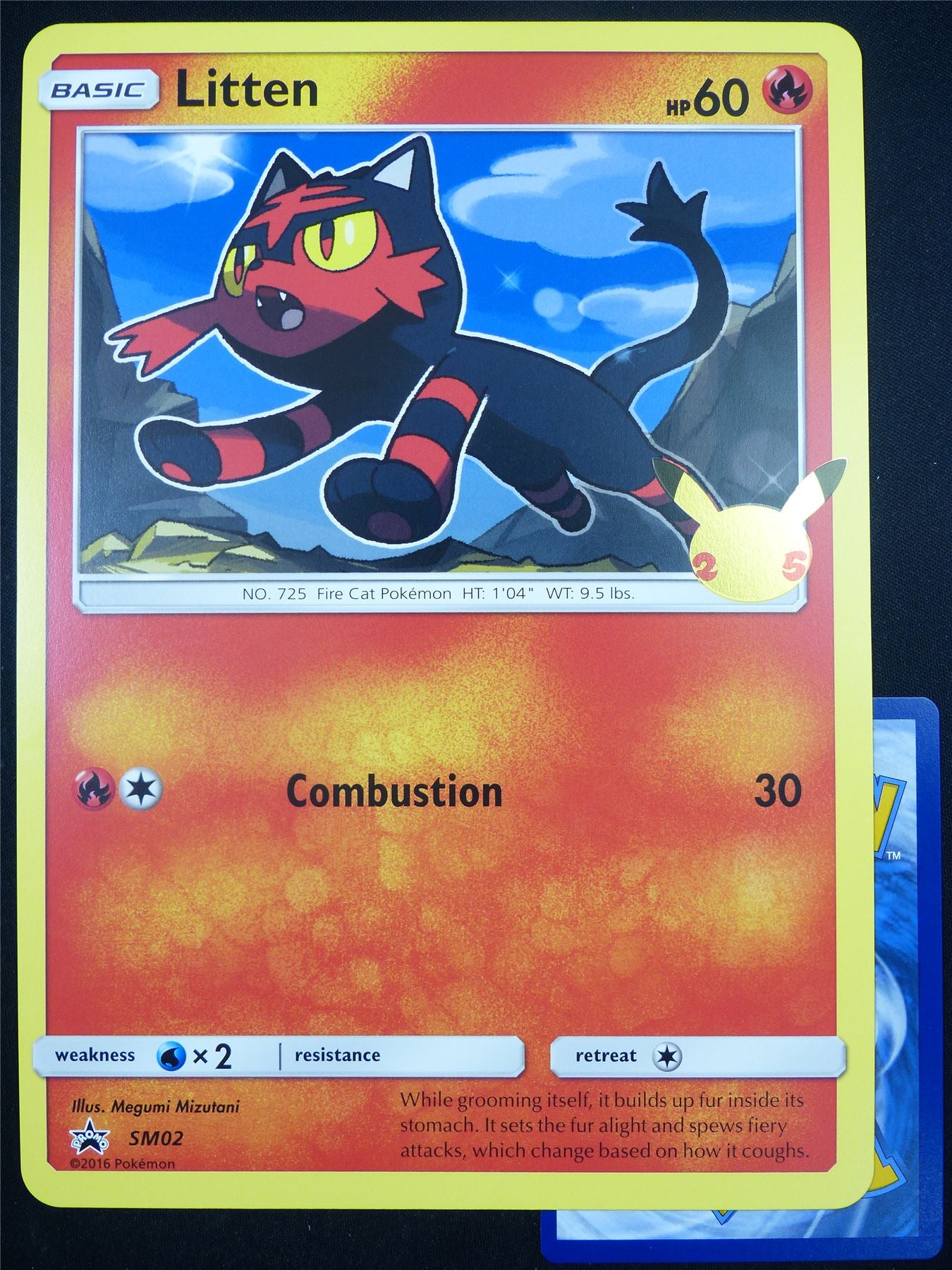 Litten SM02 25th Celebration Promo - Jumbo Pokemon Card #545