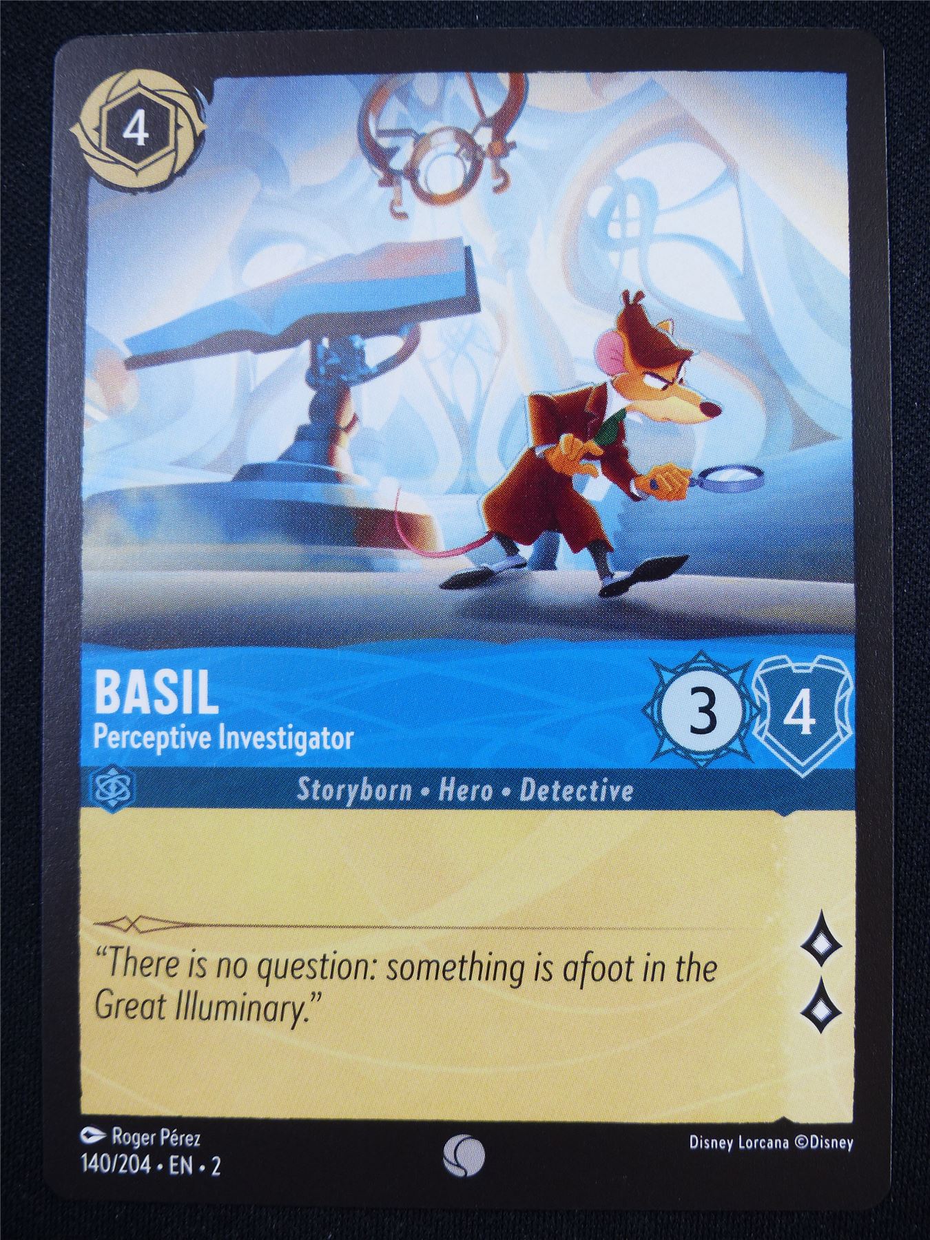 Basil Perceptive Investigator 140/204 - Lorcana Card #4P5