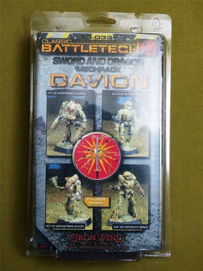 Iron Wind Battletech: Sword and Dragon - Davion Metal Miniatures OOP #259