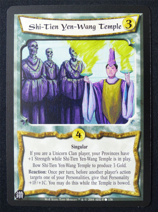 Shi-Tien Yen-Wang Temple - WoE - Legend of the Five Rings L5R Card #12U